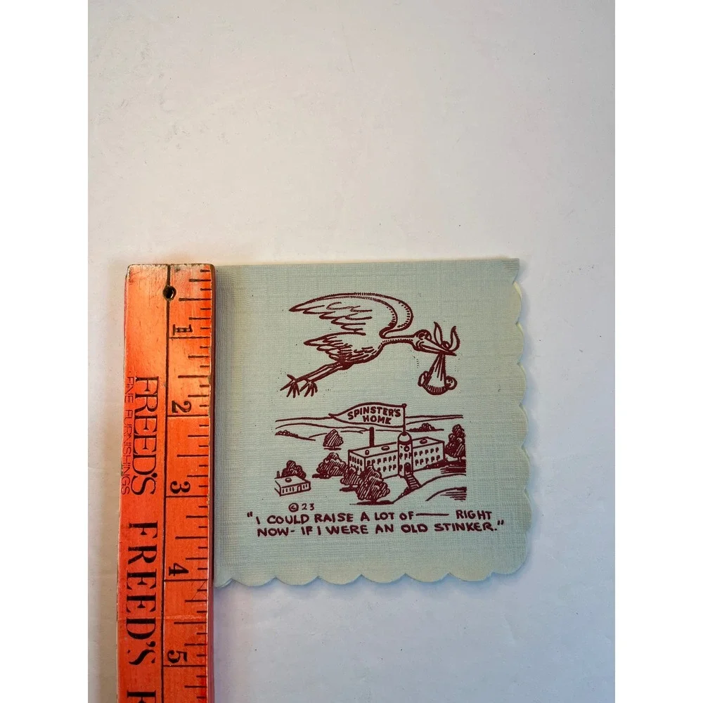 Vintage Mid Century Humorous Cartoon Cocktail Napkins Set Risque Retro Barware